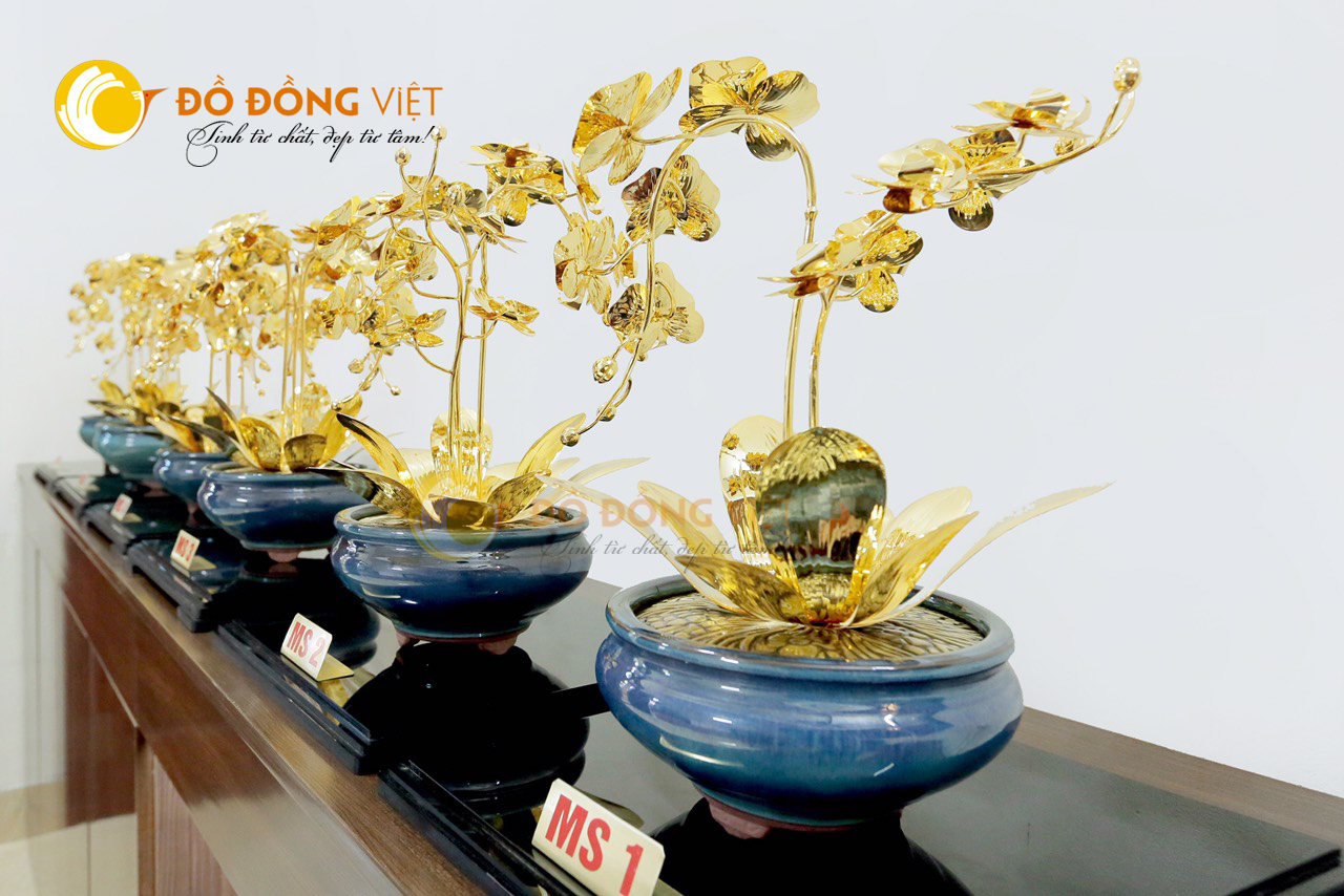 chậu hoa lan mạ vàng 24k tại TP Hồ Chí Minh