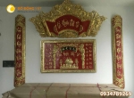 Bộ hoành phi câu đối bằng đồng Cửu huyền thất tổ