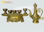 Bộ ngai chén bằng đồng thờ cúng - Đồ đồng Việt