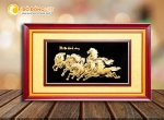 Quà tặng tranh vàng 24k- tranh ngựa dát vàng đẹp tinh xảo