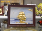 Quà tặng tranh vàng thuận buồm xuôi gió làm quà Tết Tân Sửu 2021