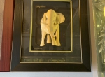 Quà tặng tranh con voi mạ vàng đẹp tinh xảo