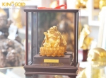 Tượng Phật Di Lặc bằng đồng dát vàng 24k tinh xảo