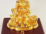 Tượng phong thủy tuổi Thân mạ vàng 24k đúc đồng mạ vàng