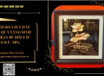 TRANH HOA SEN DÁT VÀNG QUÀ TẶNG SINH NHẬT BẠN BÈ ĐỐI TÁC SALE 10%