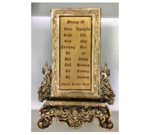 Bài vị bằng đồng khắc chữ theo yêu cầu, giá bán bài vị bằng đồng