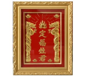 Bài vị thần tài thổ địa mạ vàng 24k 