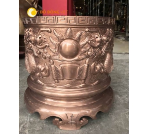 Bát hương đồng đúc thủ công KT 30cm