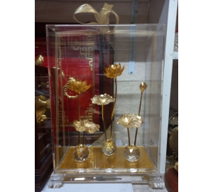 Biểu Trưng Cây Hoa Sen Mạ Vàng Đẹp Tinh Xảo