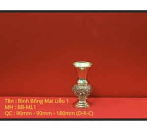 BÌNH BÔNG MAI LIỄU BẰNG ĐỒNG VÀNG ĐẸP