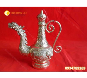 Bình đựng rượu bằng đồng thờ cúng, be đựng rượu thờ cúng