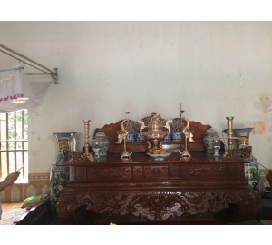 Bộ đỉnh đồng đỏ cao 60 cm hợp với ban thờ 1m97