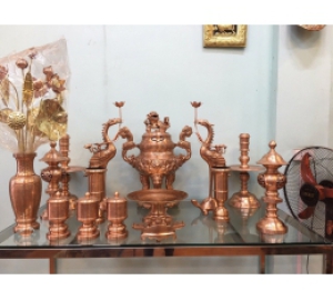 Bộ đỉnh đồng đỏ đầy đủ phụ kiện đi kèm