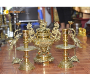 Bộ đỉnh đồng thờ cúng Dapha cao 60cm hàng đẹp