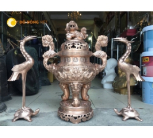 Bộ đỉnh đồng thờ cúng tam sự