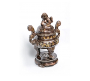 Bộ đỉnh khảm ngũ sắc ngũ sự, chọn mua đỉnh đồng thờ cúng khảm ngũ sắc chất lượng