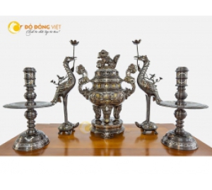 BỘ ĐỈNH NGŨ SỰ GIẢ CỔ BẰNG ĐỒNG ĐẸP