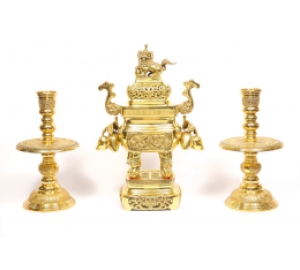 Bộ lư Vuông Thờ Cúng Gia Tiên  Cao 45cm 