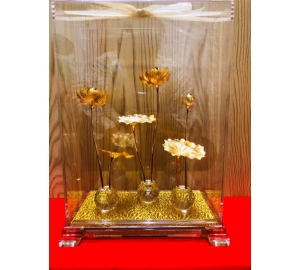 Chậu hoa sen mạ vàng 24k làm quà tặng cao cấp và ý nghĩa