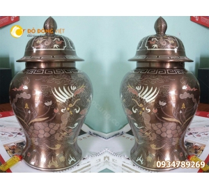 Chóe thờ cúng, chóe đồng khảm ngũ sắc thờ cúng đẹp giá rẻ