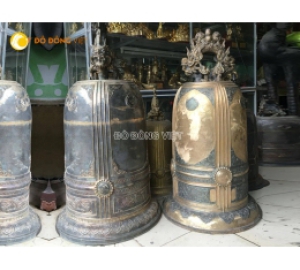 Chuông đồng đúc thủ công tinh xảo từng chi tiết
