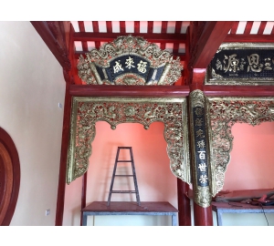 Cửa võng bàn thờ bằng đồng, giá bán cửa võng thờ cúng bằng đồng