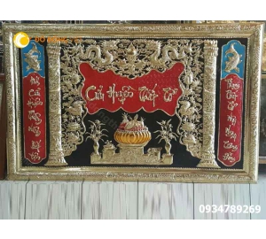 Cửu Huyền Thất Tổ, hoành phi câu đối, tranh cửu huyền thất tổ bằng đồng thờ cúng