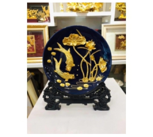 ĐĨA CÁ CHÉP HOA SEN DÁT VÀNG CAO CẤP