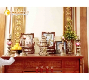 Đỉnh đồng khảm tam khí thờ cúng gia tiên, đình chùa, nhà thờ họ