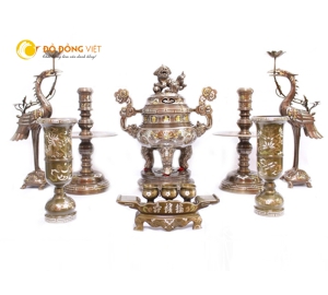 Đỉnh đồng ngũ sắc 5 chữ vàng