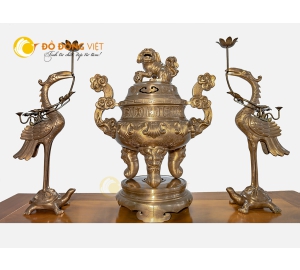Địa chỉ mua bộ đỉnh đồng tam sự cao 65cm bằng đồng đỏ tại quận 7, TP HCM