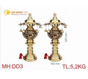 Đôi đèn thờ đồng giá rẻ, báo giá đôi đèn thờ bằng đồng