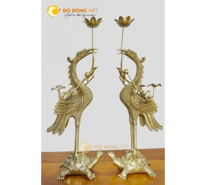 Đôi chim hạc bằng đồng cattut cỡ nhỏ