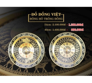 ĐỒNG HỒ KIM ĐỂ BÀN - TREO TƯỜNG BẰNG ĐỒNG GIẢ CỔ