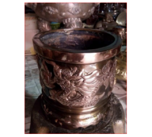 ĐÚC BÁT HƯƠNG ĐỒNG ĐỎ 19CM 