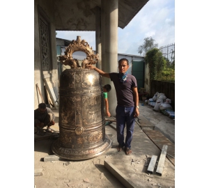 Đúc chuông đồng thờ cúng đình chùa mẫu mã đẹp