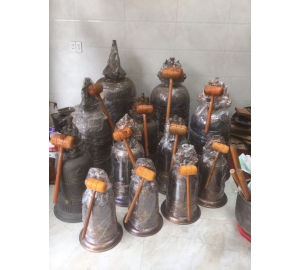 Đúc chuông đồng theo yêu cầu tại cơ sở Đồ đồng Việt, báo giá đúc chuông đồng