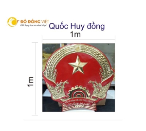 Đúc Quốc Huy logo huy hiệu công an bằng đồng 