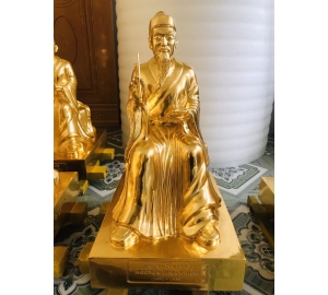 Đúc tượng danh nhân Nguyễn Bỉnh Khiêm bằng đồng mạ vàng 24k