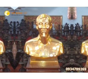 Đúc Tượng Đồng Bác Hồ Dát Vàng Lá 24K 