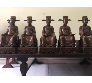 Đúc tượng ngũ vị tôn quan bằng đồng đỏ