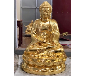 Đúc tượng Phật A Di Đà bằng đồng dát vàng theo yêu cầu