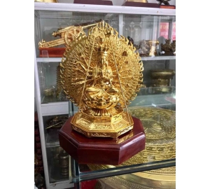 Đúc tượng Phật thiên thủ thiên nhãn bằng đồng vàng