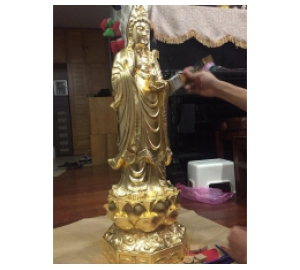 Đúc tượng Quán Thế Âm Bồ Tát mạ vàng theo yêu cầu tại Đồ đồng Việt