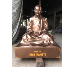 Đúc tượng thiền sư Thích Thanh Từ bằng đồng đỏ