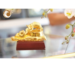 Gạt tàn thuốc mạ vàng 24k, giá bán gàn tàn chuột mạ vàng