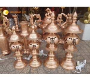 Giá bán đèn thờ bằng đồng đỏ, đèn thờ đồng Đại Bái