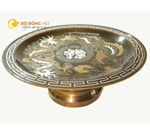 Giá bán mâm bồng bằng đồng đỏ khảm ngũ sắc tại quận Gò Vấp, TP HCM