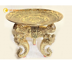 Giá bán mâm bồng thờ cúng bằng đồng vàng