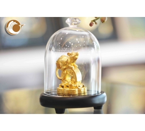 Giá bán tượng chuột bằng đồng mạ vàng, linh vật phong thủy chuột đồng